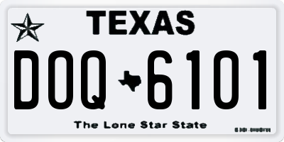 TX license plate DOQ6101