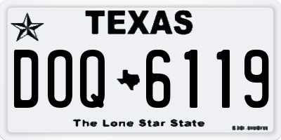 TX license plate DOQ6119