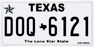 TX license plate DOQ6121