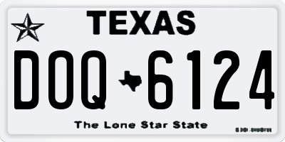 TX license plate DOQ6124