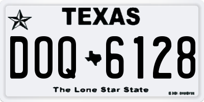 TX license plate DOQ6128