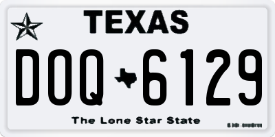 TX license plate DOQ6129