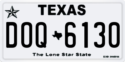 TX license plate DOQ6130