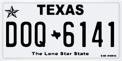 TX license plate DOQ6141