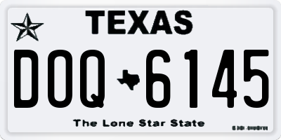 TX license plate DOQ6145