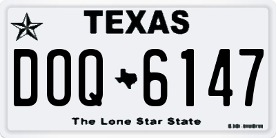 TX license plate DOQ6147