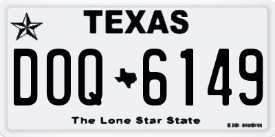 TX license plate DOQ6149