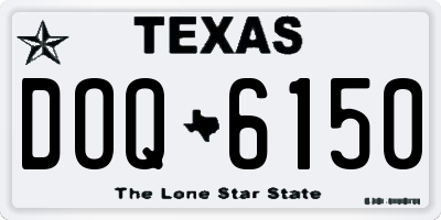TX license plate DOQ6150