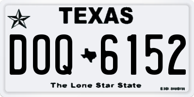 TX license plate DOQ6152