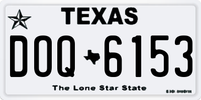 TX license plate DOQ6153