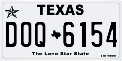 TX license plate DOQ6154