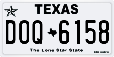 TX license plate DOQ6158