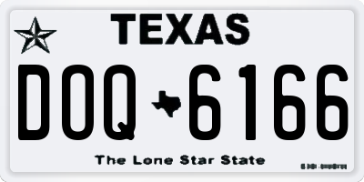 TX license plate DOQ6166