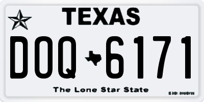 TX license plate DOQ6171