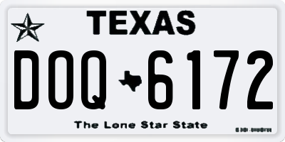 TX license plate DOQ6172