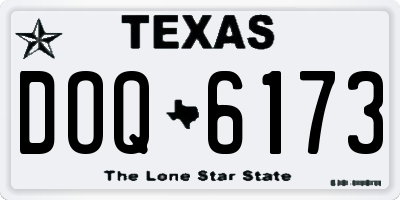 TX license plate DOQ6173
