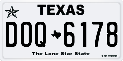 TX license plate DOQ6178