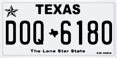 TX license plate DOQ6180