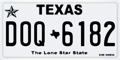 TX license plate DOQ6182