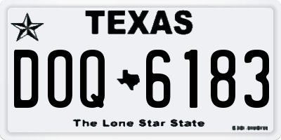 TX license plate DOQ6183