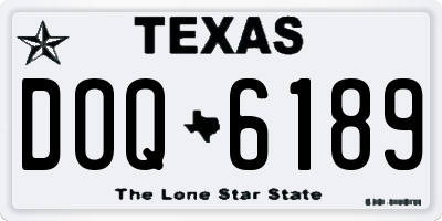 TX license plate DOQ6189