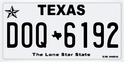 TX license plate DOQ6192