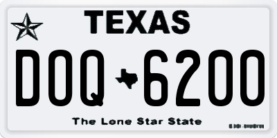 TX license plate DOQ6200