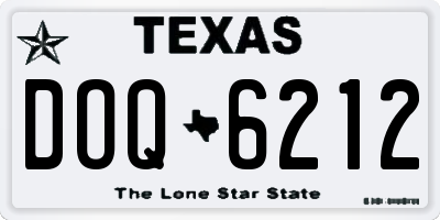 TX license plate DOQ6212
