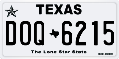 TX license plate DOQ6215