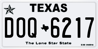 TX license plate DOQ6217