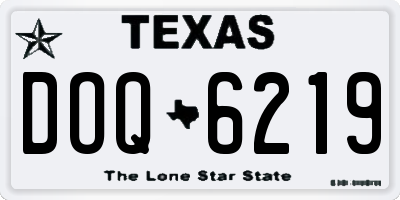 TX license plate DOQ6219