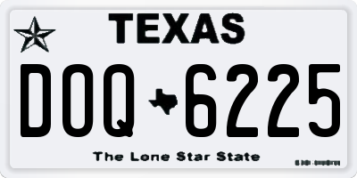 TX license plate DOQ6225