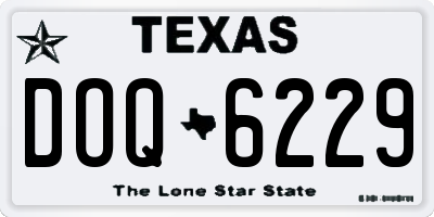 TX license plate DOQ6229