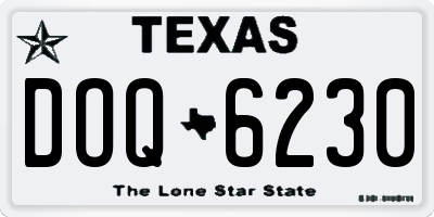 TX license plate DOQ6230