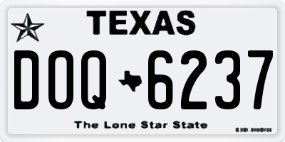 TX license plate DOQ6237