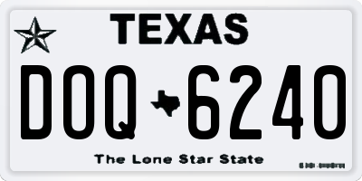TX license plate DOQ6240