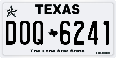 TX license plate DOQ6241