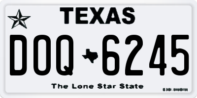 TX license plate DOQ6245