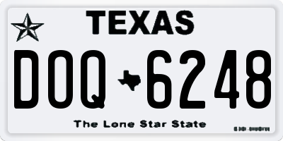 TX license plate DOQ6248