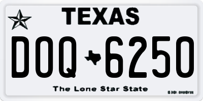 TX license plate DOQ6250