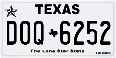 TX license plate DOQ6252