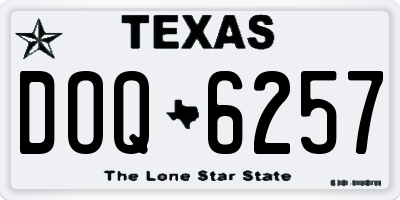 TX license plate DOQ6257