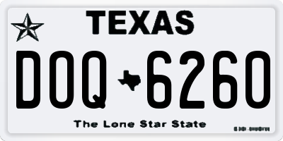 TX license plate DOQ6260