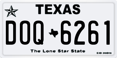 TX license plate DOQ6261