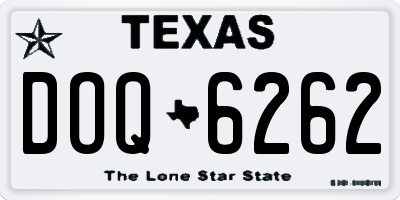 TX license plate DOQ6262
