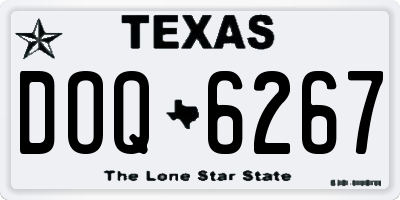 TX license plate DOQ6267