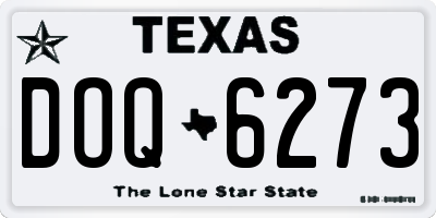 TX license plate DOQ6273