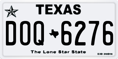 TX license plate DOQ6276