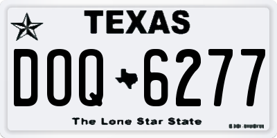 TX license plate DOQ6277