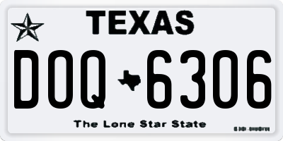 TX license plate DOQ6306